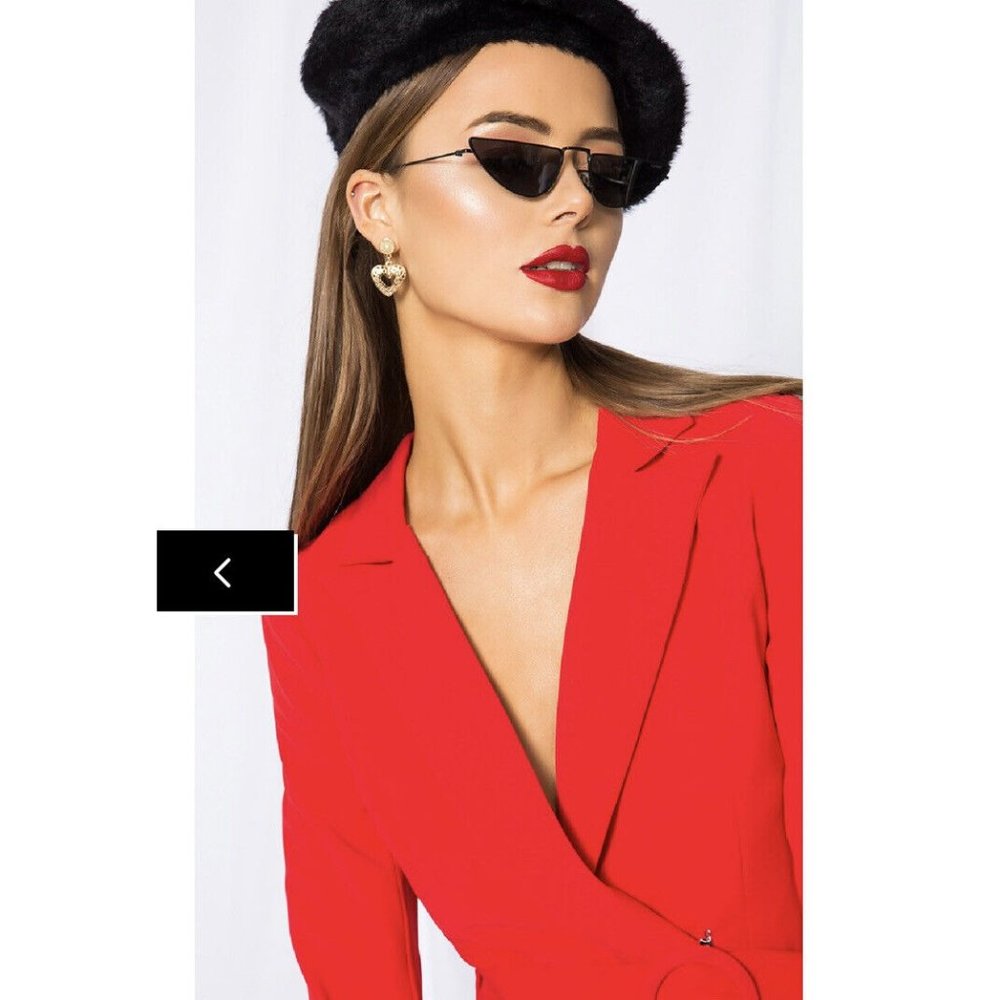 superdown Joan Belted Blazer Dress Red Mini - Picture 3 of 12